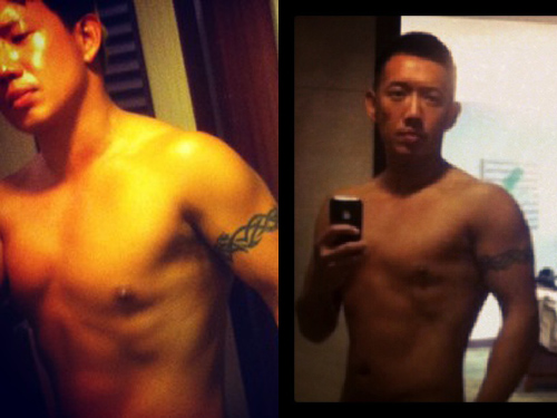 杜泽文减肥成功秀人鱼线 激瘦28斤变型男